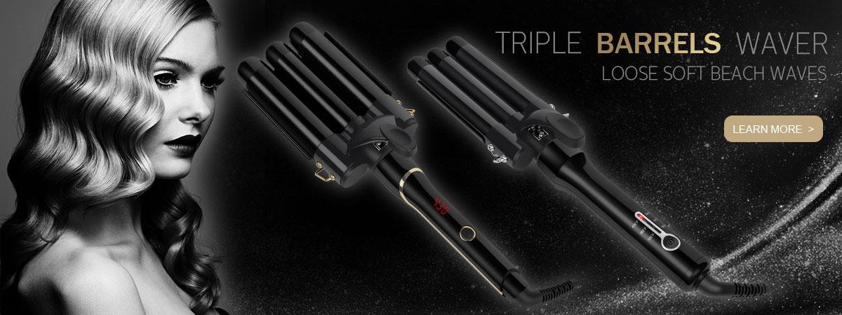 Triple Barrel Curling Iron