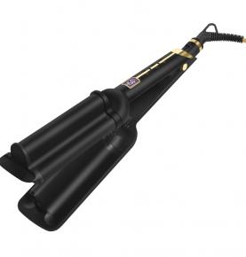Brazilian Hair Curling Iron 3 Barrels LCD Display Hair Crimper Iron Wave Artist Deep Triple Waver for Beachy Waves