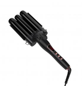 22mm 25mm 32mm Ceramic Triple Barrels Beach Waver LCD Temp Display Curling Iron 3 Barrel Hair Curler for Deep Waves