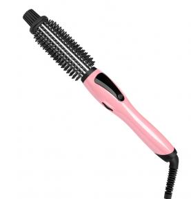 Curling Iron Brush Ceramic Tourmaline Ionic Hair Curling Wand Volumizing Hot Brush with 1 Inch Barrel