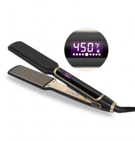 3D Floating Gold Plate Keratin Hair Straightener 450 Degree Nano Titanium Flat Iron