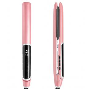 450F Planchas De Cabello Flat Irons Tourmaline Plates 2 in 1 Volums Straightening Curling Iron Hair Straightener Customs Flat Iron