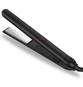 Professional Instant Heat-up 450F Titanium 2 in 1 Curling Iron Flat Iron Ceramic Coating OEM Hair Straightener Machine