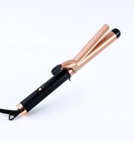 Dual Voltage Salon Ions Hair Curler Waver Maker 1.25 Inch Large Barrel Curling Iron with Clamp for International Travel 